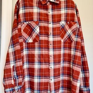 John Blair Vintage Style Flannel Shirt Mens Size 2XL Warm Button Up Excellent!